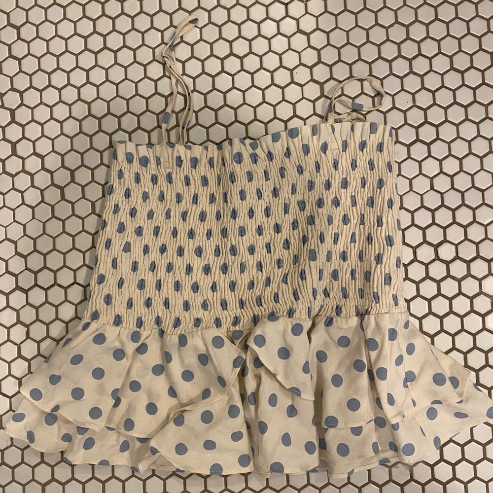 ZARA polka dot tank size large